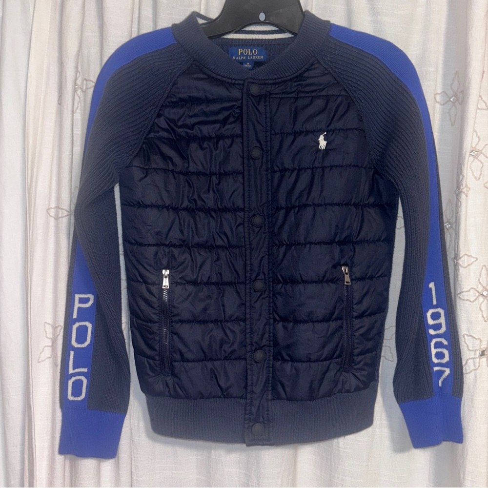 RARE Polo Ralph Lauren 1967 Quilted Knit Bomber Jacket Size Med (10-12)